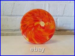 Vintage French Art Glass Atomizer with Multi-Colored Glass & Brass Top