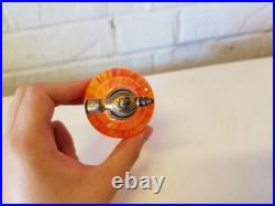 Vintage French Art Glass Atomizer with Multi-Colored Glass & Brass Top