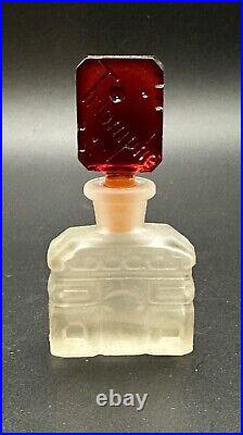 Vintage French Commercial Perfume Bottle Czech Arc de Triomphe 1920's-30's