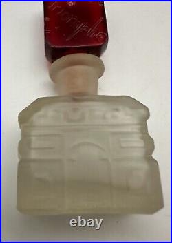 Vintage French Commercial Perfume Bottle Czech Arc de Triomphe 1920's-30's