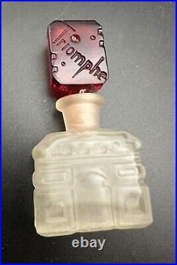 Vintage French Commercial Perfume Bottle Czech Arc de Triomphe 1920's-30's