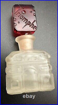 Vintage French Commercial Perfume Bottle Czech Arc de Triomphe 1920's-30's