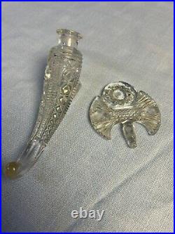 Vintage French Crystal Cornucopia Perfume Bottle