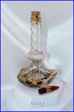 Vintage French Schiaparelli Baccarat Candle Perfume Bottle Red Flame Stopper 5.5