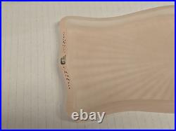 Vintage Frosted Pink Satin Hand Painted Glass Vanity Set Perfume Bottles powder