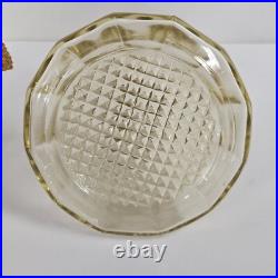 Vintage Fuger W Germany Glass Perfume Bottle Floral Lucite Topper Amber Bottle