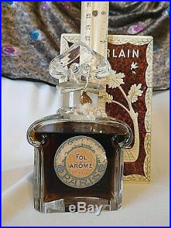 Vintage GUERLAIN FOL AROME 3 oz Parfum / Perfume, Baccarat Sealed Bottle, Rare
