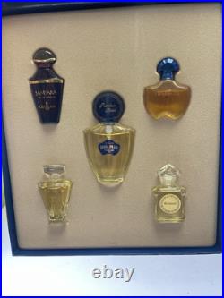 Vintage GUERLAIN PARIS Collectble Miniature Eau de Toilette Bottles Box Gift Set