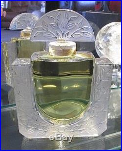 Vintage Giant Lalique Glass Perfume Bottle Eau de Parfum 600 ml 20 oz edp RARE