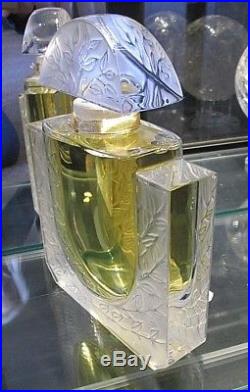 Vintage Giant Lalique Glass Perfume Bottle Eau de Parfum 600 ml 20 oz edp RARE