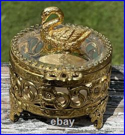 Vintage Globe 24kt Gold Plated Perfume Bottle