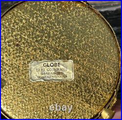 Vintage Globe 24kt Gold Plated Perfume Bottle
