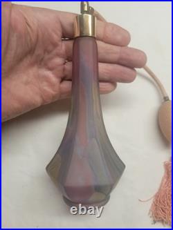 Vintage Gold And Purple Swirl Atomizer Perfume Bottles Exc Cond Nice