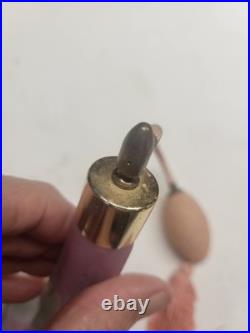 Vintage Gold And Purple Swirl Atomizer Perfume Bottles Exc Cond Nice