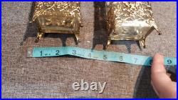 Vintage Gold Filigree Perfume Bottle Pair Missing Daubers 200 ML