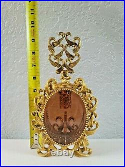 Vintage Gold Ormolu Amber Perfume Bottle (#1)