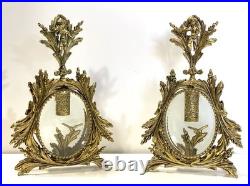 Vintage Gold Ormolu And Glass Pair Of Perfume Bottle