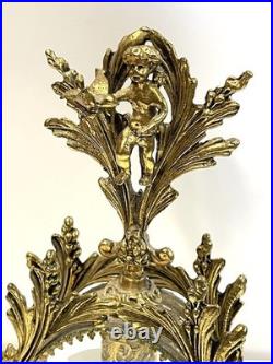 Vintage Gold Ormolu And Glass Pair Of Perfume Bottle