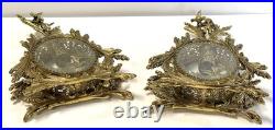 Vintage Gold Ormolu And Glass Pair Of Perfume Bottle