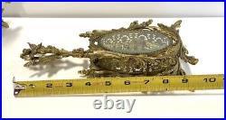 Vintage Gold Ormolu And Glass Pair Of Perfume Bottle