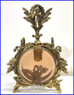 Vintage Gold Ormolu And Glass Perfume Bottle Vintage Gold Ormolu And Glass Perfume Bottle