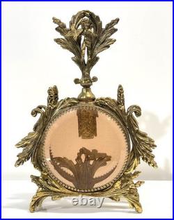 Vintage Gold Ormolu And Glass Perfume Bottle Vintage Gold Ormolu And Glass Perfume Bottle