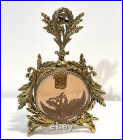 Vintage Gold Ormolu And Glass Perfume Bottle Vintage Gold Ormolu And Glass Perfume Bottle