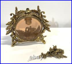 Vintage Gold Ormolu And Glass Perfume Bottle Vintage Gold Ormolu And Glass Perfume Bottle