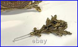 Vintage Gold Ormolu And Glass Perfume Bottle Vintage Gold Ormolu And Glass Perfume Bottle