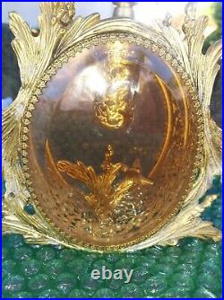 Vintage Gold Ormolu Filigree Angel Cherub PERFUME BOTTLE 1905