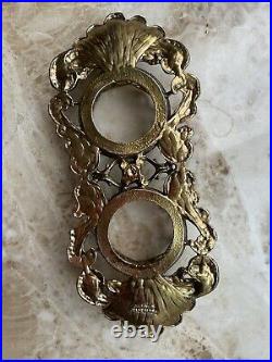 Vintage Gold Ornate Ormolu Stylebuilt Perfume Tray with 2 Glass Perfume bottles