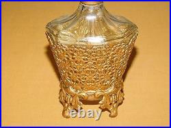 Vintage Gold Tone Ornate 7 3/4 High Perfume Bottle Scent Holder