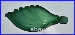 Vintage Green Malachite Bohemia Bottle Art Deco Roses Fawn Women Wing Stopper