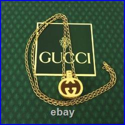 Vintage Gucci Perfume Bottle Chain Rare Brown Gold Necklace. NFV6317