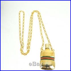 Vintage Gucci Signature Rare Perfume Bottle Chain Necklace. NFV5711