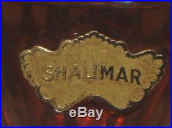 Vintage Guerlain Baccarat Style Shalimar Perfume Bottle 1 OZ 30 ML Open 3/4 Full