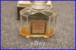 Vintage Guerlain Jicky Baccarat Style Quadrilobe Perfume Bottle/Box 2 OZ 4 Ht