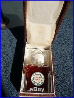 Vintage Guerlain L'Heure Bleue Baccarat Perfume Bottle, 4 oz. Sealed in Box