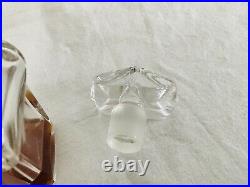 Vintage Guerlain Mitsouko Etched Baccarat Crystal Perfume Bottle 4.75French