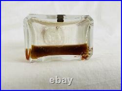 Vintage Guerlain Mitsouko Etched Baccarat Crystal Perfume Bottle 4.75French