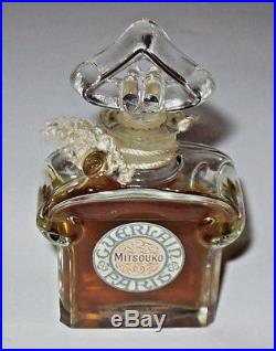 Vintage Guerlain Mitsouko Perfume Bottle/Box 1 OZ Open 3/4 Full Circa 1960's