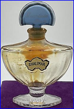 Vintage Guerlain Paris Shalimar EMPTY Perfume Bottle 1/2 Ounce Purple Box