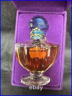 Vintage Guerlain Shalimar 1/3 fl. Oz. Bottle & Purple Velour Presentation Box