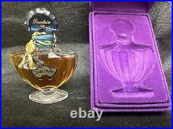 Vintage Guerlain Shalimar 1/3 fl. Oz. Bottle & Purple Velour Presentation Box