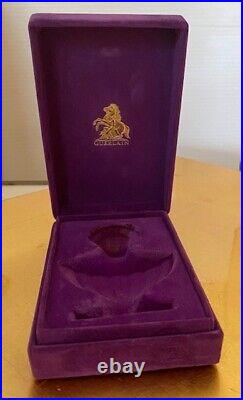 Vintage Guerlain Shalimar 1/3 fl. Oz. Bottle & Purple Velour Presentation Box