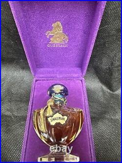 Vintage Guerlain Shalimar 1/3 fl. Oz. Bottle & Purple Velour Presentation Box