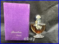 Vintage Guerlain Shalimar 1/3 fl. Oz. Bottle & Purple Velour Presentation Box