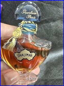 Vintage Guerlain Shalimar 1/3 fl. Oz. Bottle & Purple Velour Presentation Box