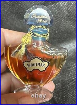 Vintage Guerlain Shalimar 1/3 fl. Oz. Bottle & Purple Velour Presentation Box