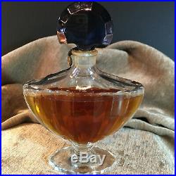 Vintage Guerlain Shalimar 5 7/8 inch Baccarat bottle with Perfume
